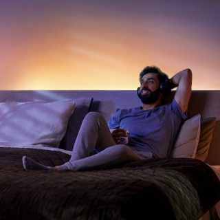 Relax with music and light