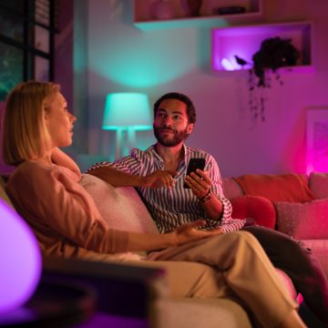 Indoor coloured ambience lighting