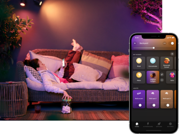 Hue outdoor warm to cool light