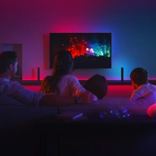Movie night LED lighting ideas with Hue ligthing bundles