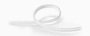 Flexible white ambiance gradient lightstrip with a matte finish, shown coiled with smooth edges and no visible switches or ports.
