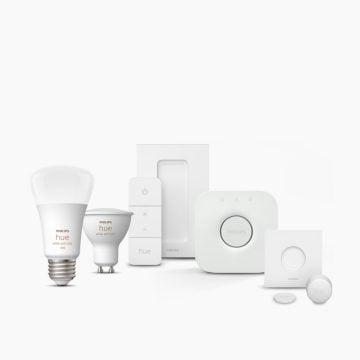 Collection d'ampoules Philips Hue, pont Hue Bridge et spot intelligent